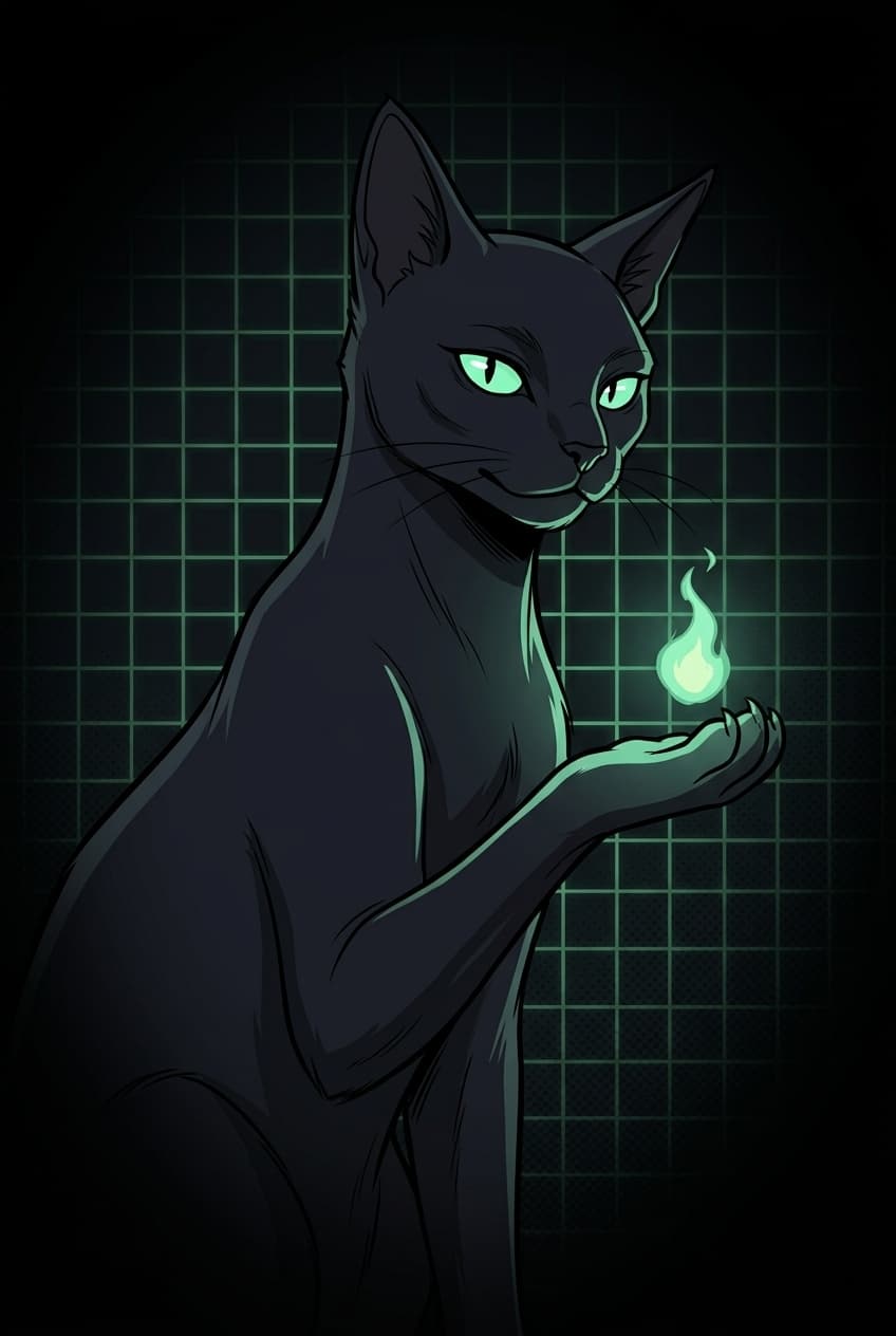 Portrait of the Familiar Title: the witch's companion creature
