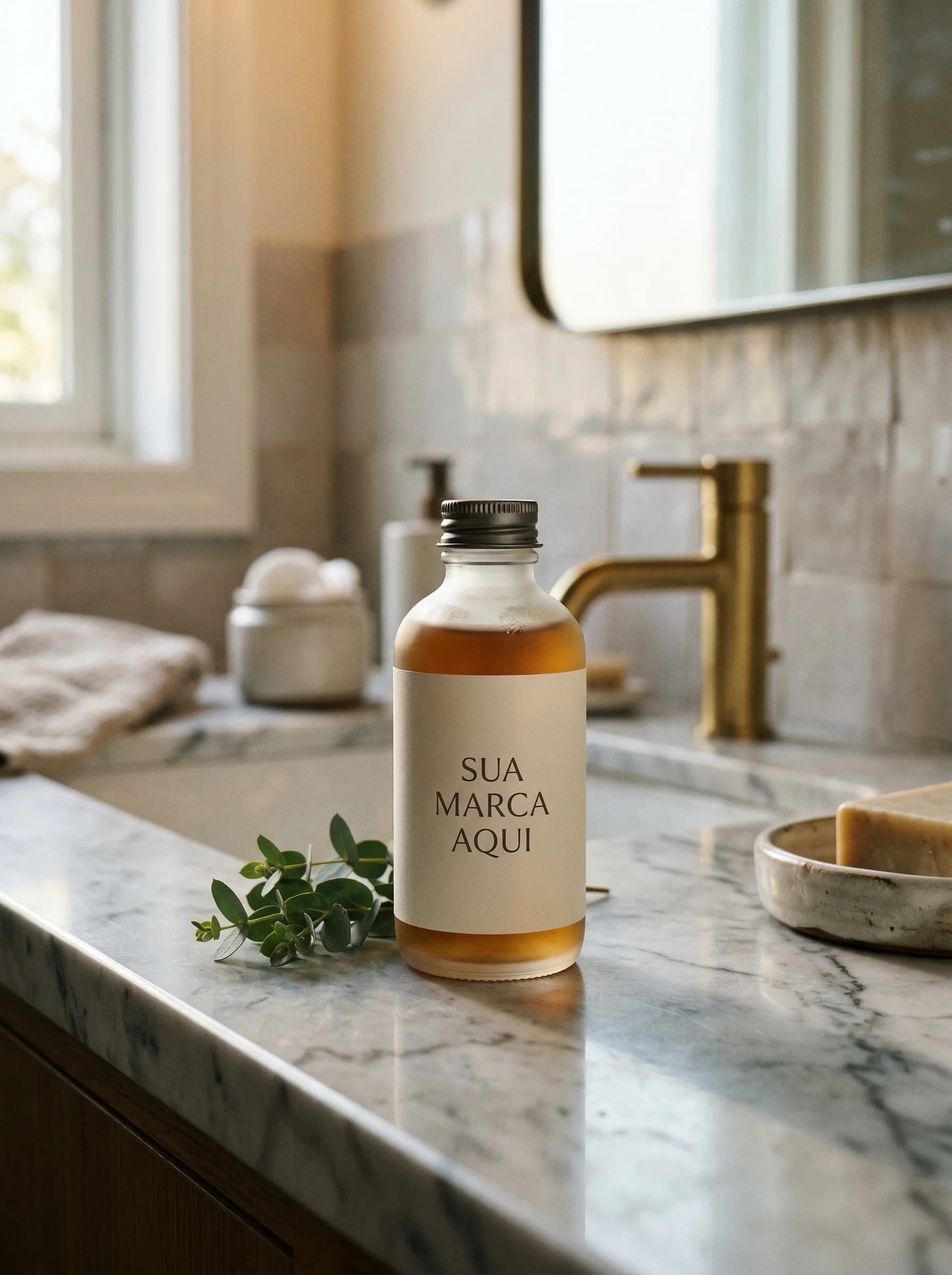 Foto de produto em mármore com IA em 40 segundos